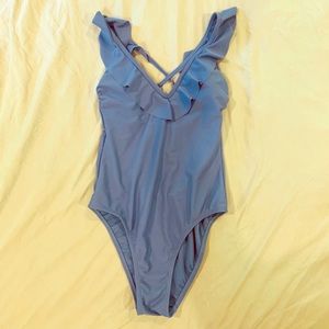 One piece target bathing suit